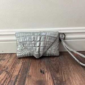 B ROMANEK Crocodile clutch